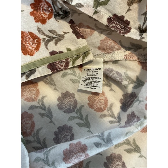 Sundance Womens Boxy 3/4 Sleeve Cotton Top Ivory Multi Floral‎ Sz Large - Picture 10 of 12